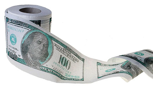 туалетная бумага доллары