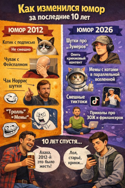 Как изменился юмор за последние 10 лет